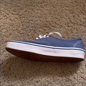 white and light blue vans